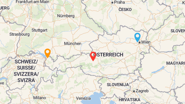 Map of company locations