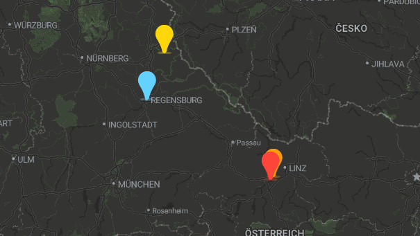 Map of company locations