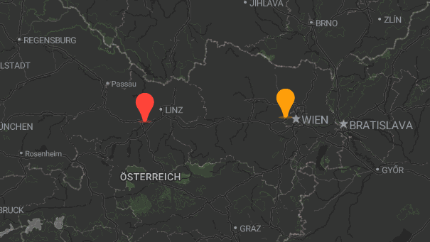 Map of company locations