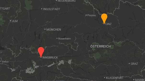 Map of company locations