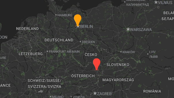 Map of company locations