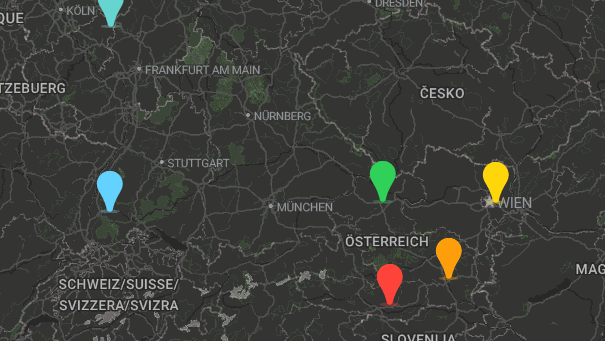 Map of company locations