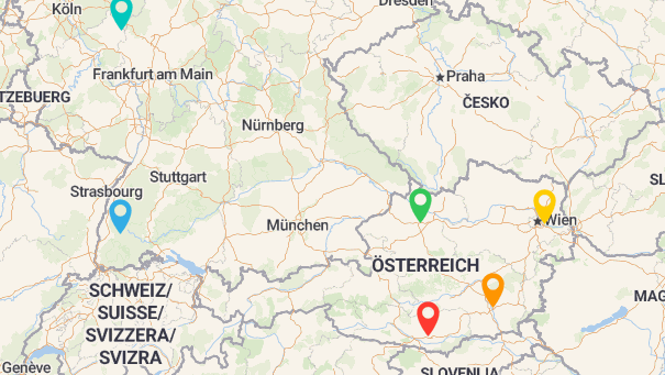 Map of company locations