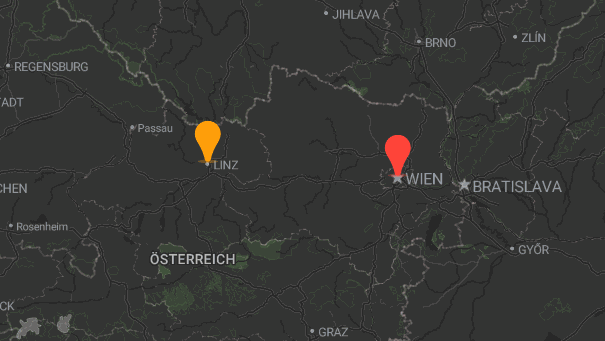 Map of company locations