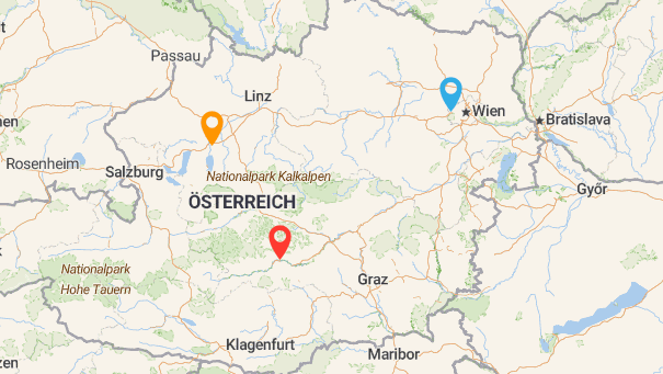 Map of company locations