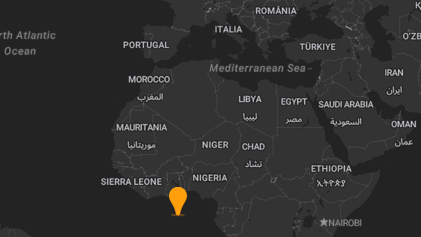 Map of company locations