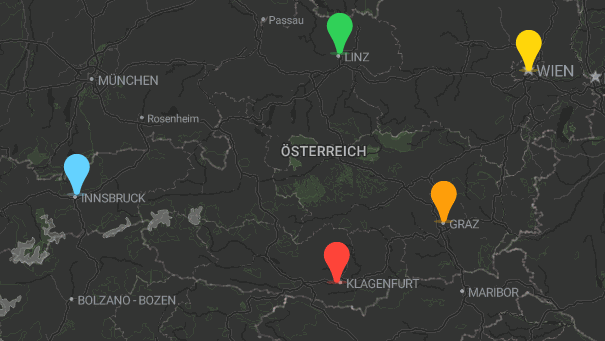 Map of company locations