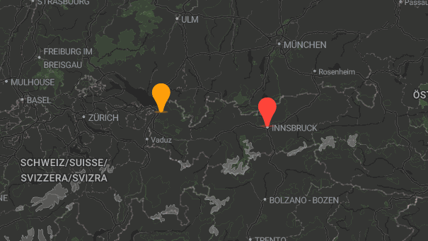 Map of company locations