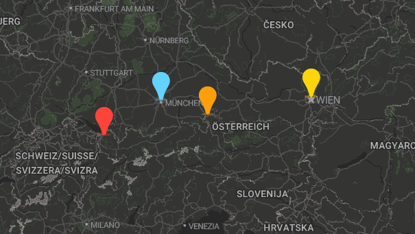 Map of company locations