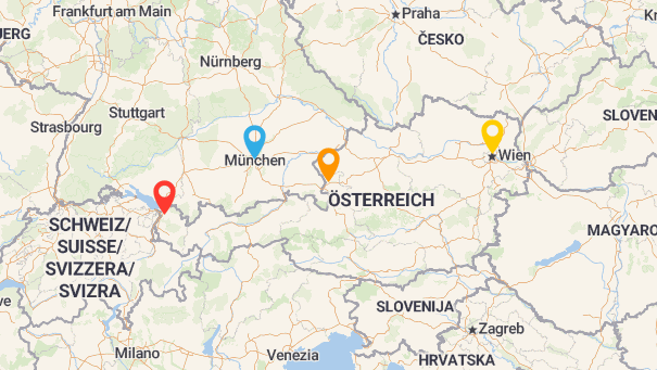 Map of company locations