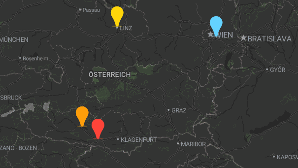 Map of company locations