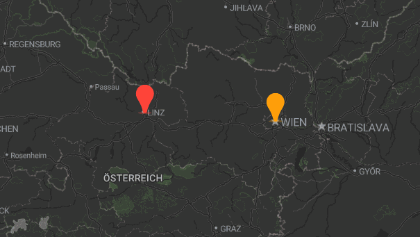 Map of company locations