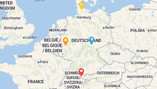 Map of company locations