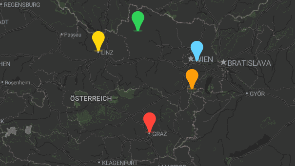 Map of company locations