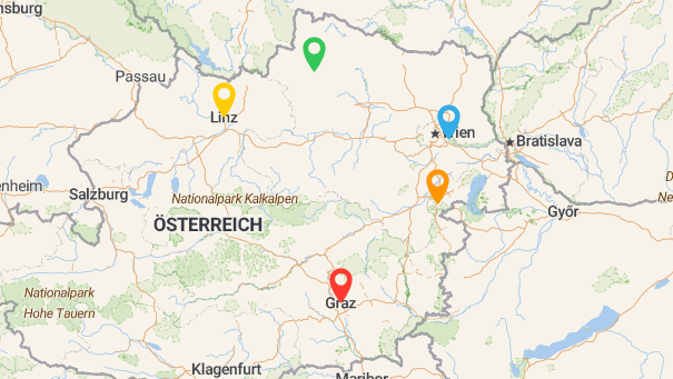 Map of company locations