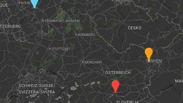 Map of company locations