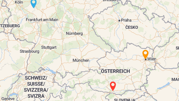 Map of company locations