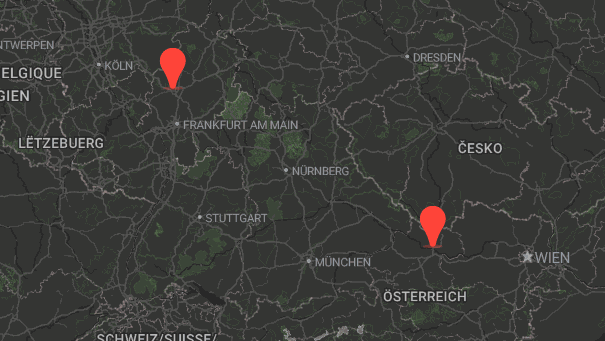 Map of company locations