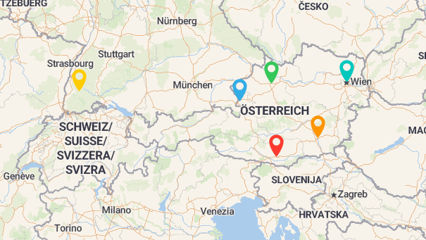 Map of company locations