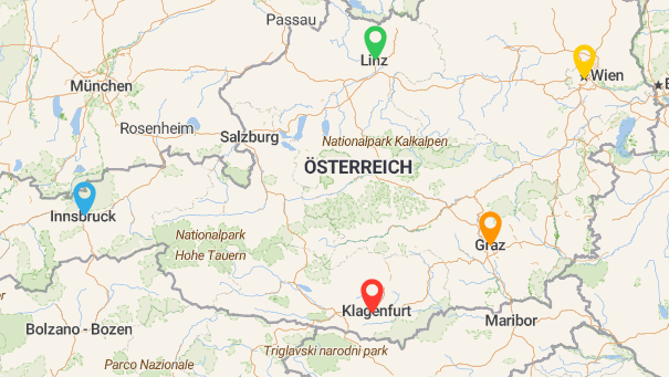 Map of company locations