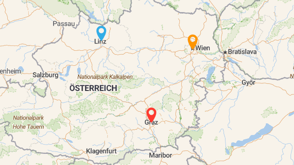 Map of company locations