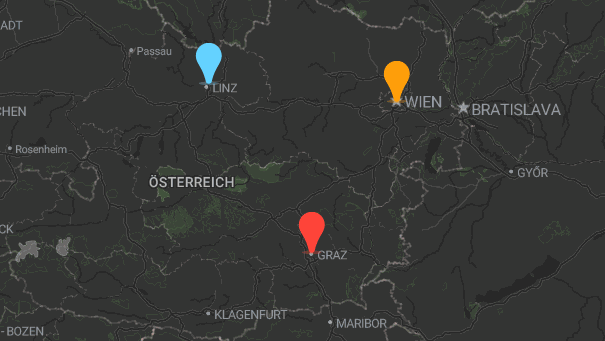 Map of company locations