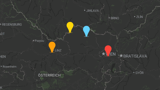 Map of company locations