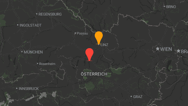 Map of company locations