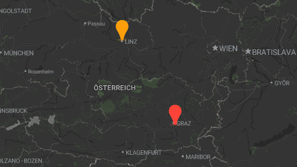 Map of company locations