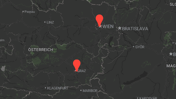 Map of company locations