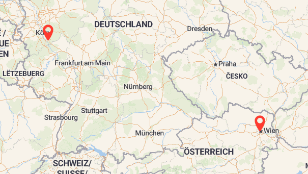 Map of company locations