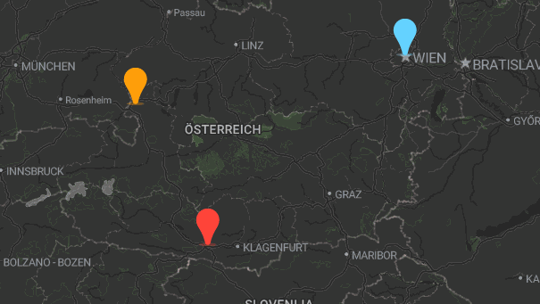 Map of company locations