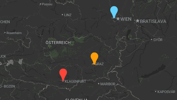 Map of company locations