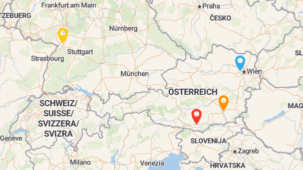 Map of company locations