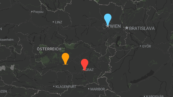 Map of company locations