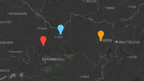 Map of company locations