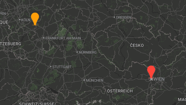 Map of company locations