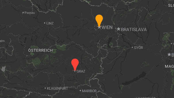 Map of company locations