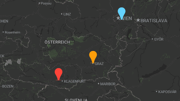 Map of company locations