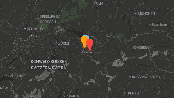 Map of company locations