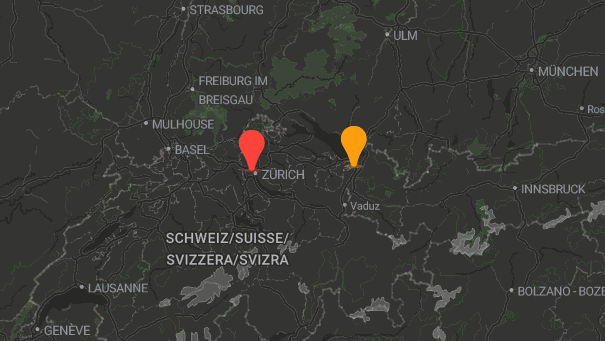 Map of company locations