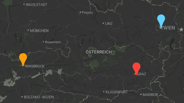 Map of company locations