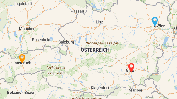 Map of company locations