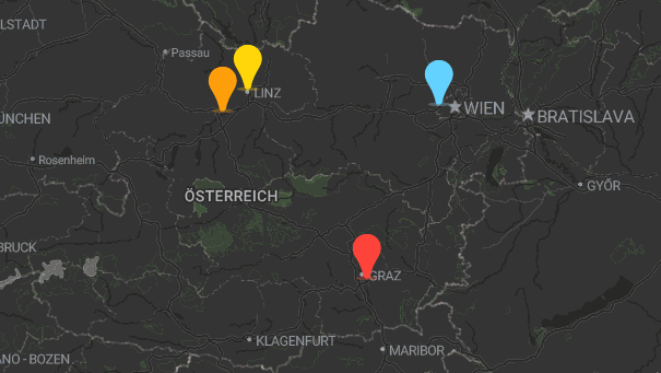 Map of company locations