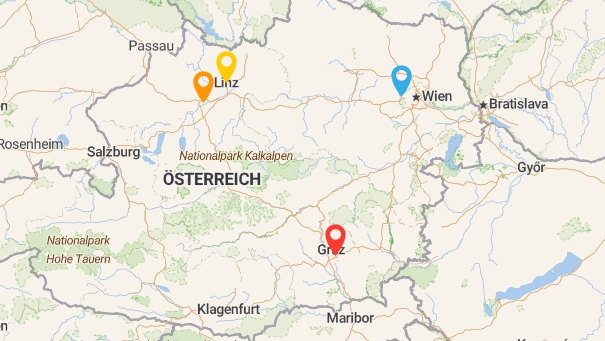 Map of company locations