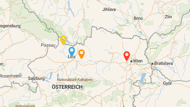 Map of company locations