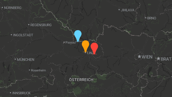 Map of company locations