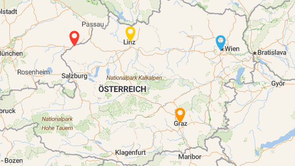 Map of company locations