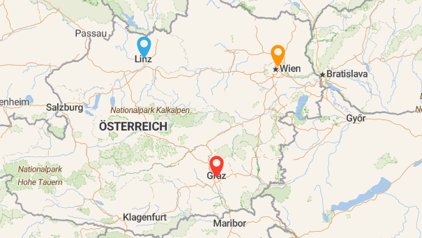 Map of company locations