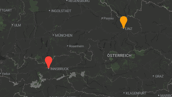 Map of company locations